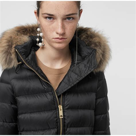 burberry coat women puffer|Burberry detachable hood puffer coat.